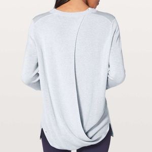 Lululemon Bring it On Backbench Cashmere Blend Lyocell Sweater NWOT Size 6 Ivory